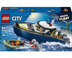 LEGO® City Achtervolging met Politieboot, Drijft Echt - 60456