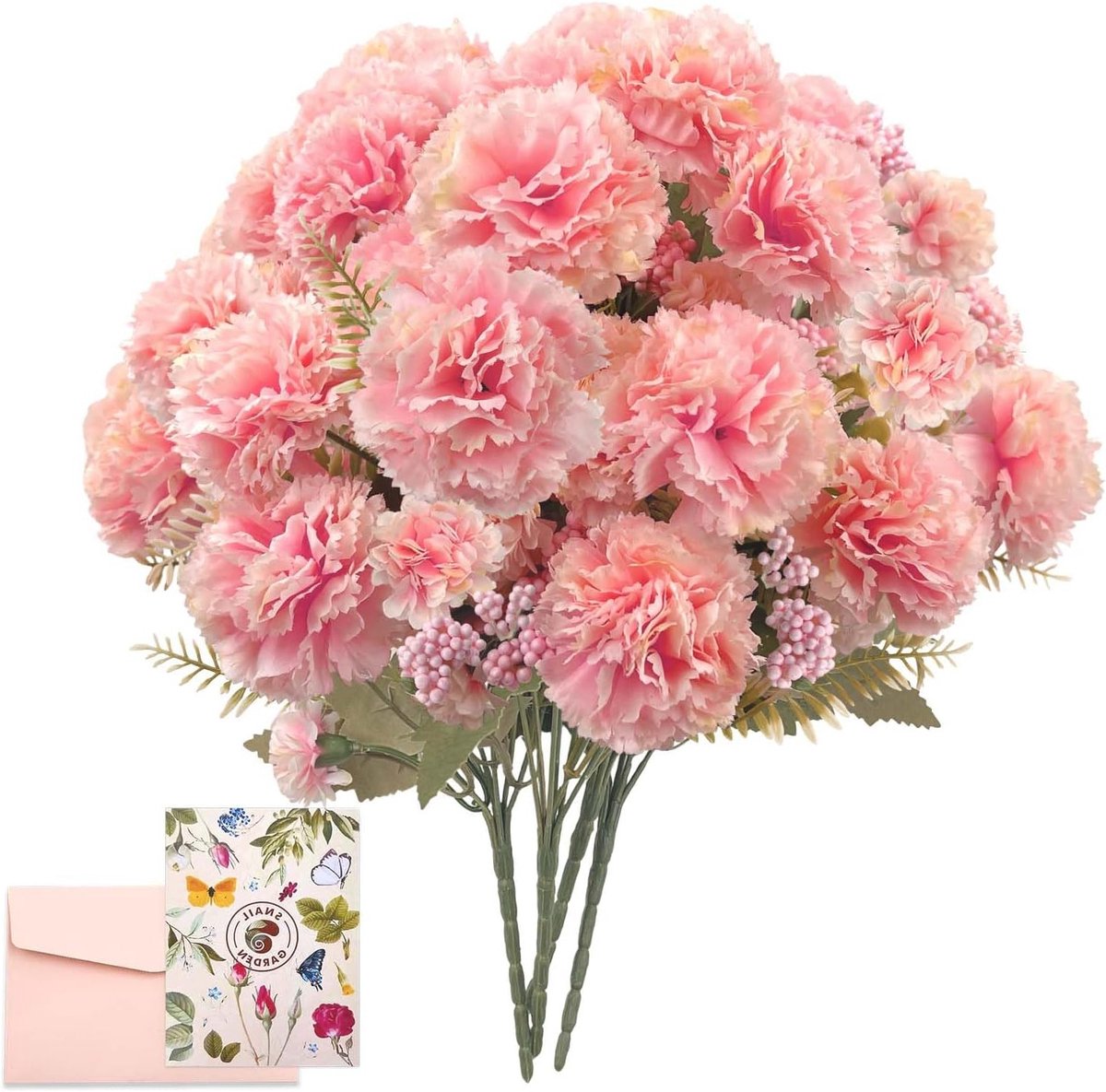 40 Roze Kunst Anjers Kunstbloemen Zijden Bloemen Bruiloft Decoratie & Woonaccessoires