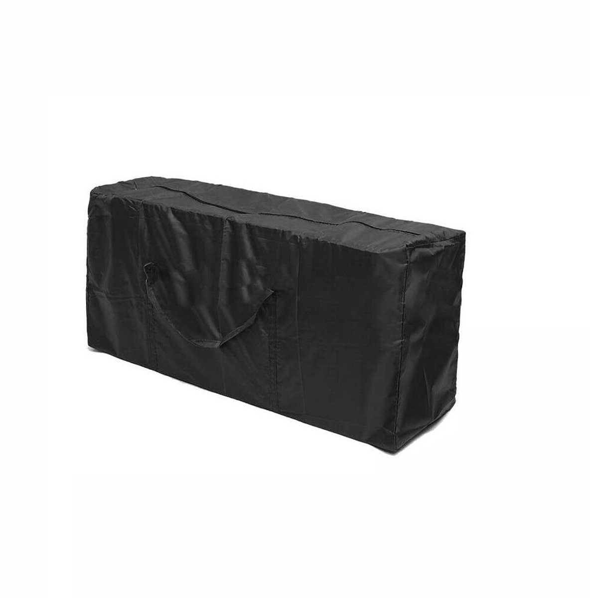 aladdien - Tuinmeubilair Kussentas - Waterdichte opbergzakken - Stevige handgrepen - 122 x 39 x 55 cm - Voor tuinkussens - Zwart