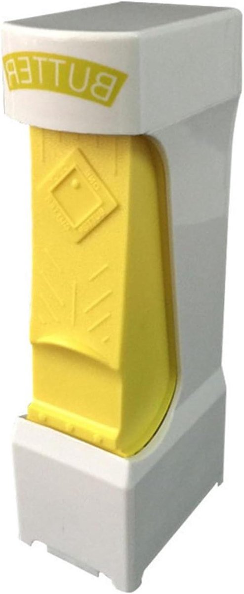 Boter Kaas Snijder - Keuken Tool - Uniforme Plakjes - Drukknop Bediening - 21x8 cm - Wit