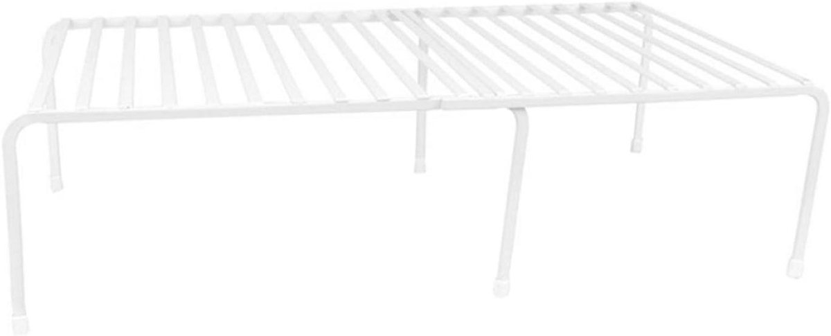 Keuken Organizer - Kastrek - Keuken Opbergen - Uitschuifbaar Ontwerp - 32x25x15 cm - Wit