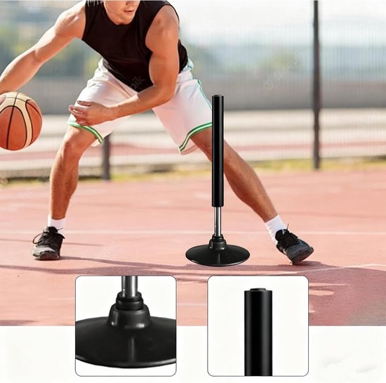 Voetbal Stokken - Training Palen - Snelheid Training - Robuuste Grondhechting - 61 Centimeter - Zwart — afbeelding 5