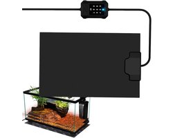 Warmtemat Reptielen - Terrarium Verwarming - Habitat Warming - 10 Temperatuurstanden - 14W - Zwart