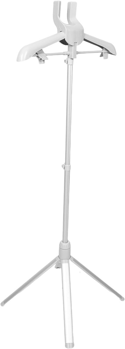 Strijkrek Kledingstomer - Hanger Standaard - Kleding Verzorgen - Verstelbare Hoogte - 147 cm Hoog - Grijs