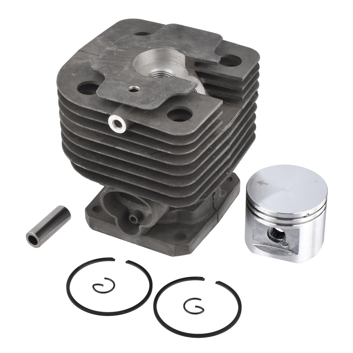 aladdien - Cilinder met Zuiger en Ringen - Vervangt OEM-onderdeel 4128 020 1211 - Inclusief E-clips - Geschikt voor Stihl FS450 - Hoogwaardige Monta..