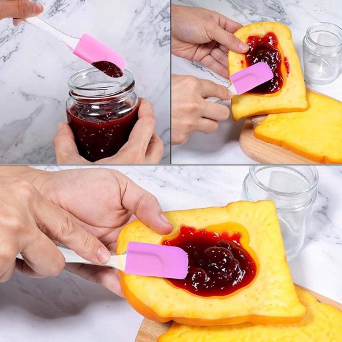 Deegschraper Siliconen Spatels Set - Bakaccessoires voor Keuken - Hittebestendig