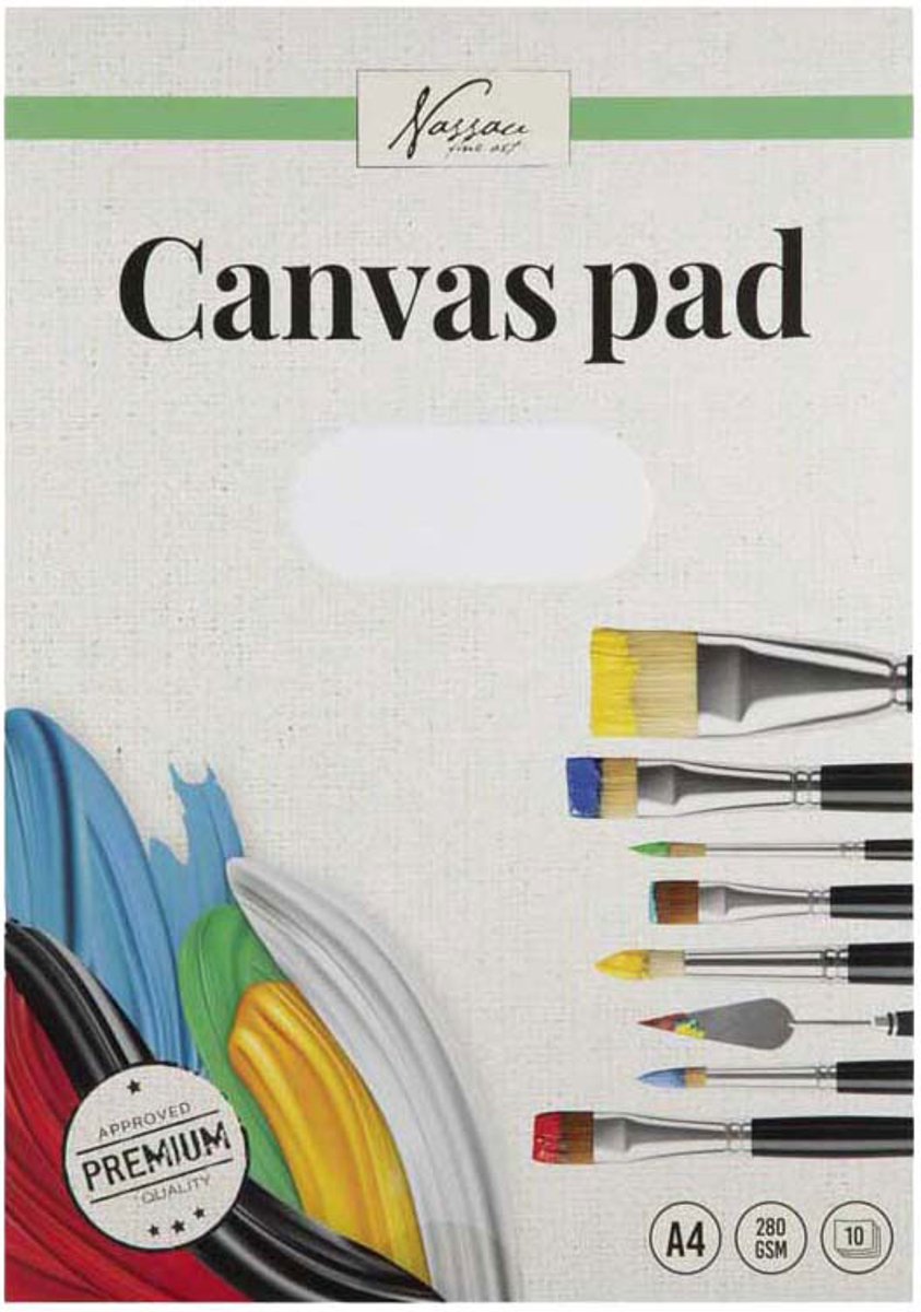 Nassau Fine Art Canvas A4 - Mixed Media, 280g, 10 Sheets - Geschikt voor Acrylverf, Olieverf, Gouache en Mixed Media - Schilderen Voor Volwassenen en Kinderen — afbeelding 6