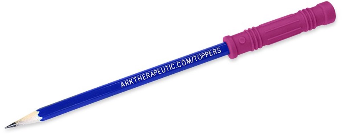 ARK Therapeutic kauwbare potloodtopper magenta sensorisch speelgoed.