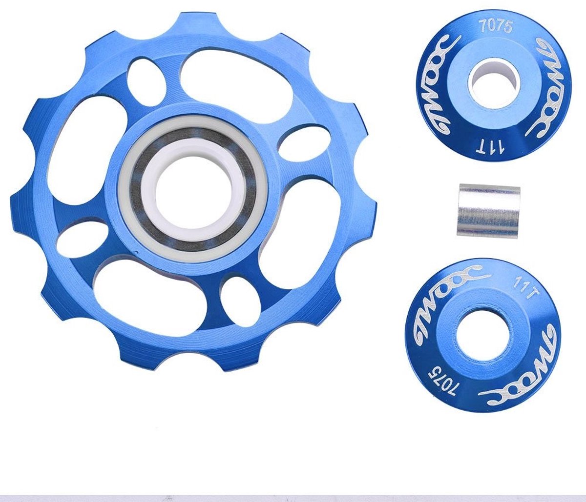 aladdien - 11T Single Speed Derailleur Roller Wheel - Hoogwaardige keramische wielen - Voor mountainbike en racefiets - Eenvoudige installatie - Ges..