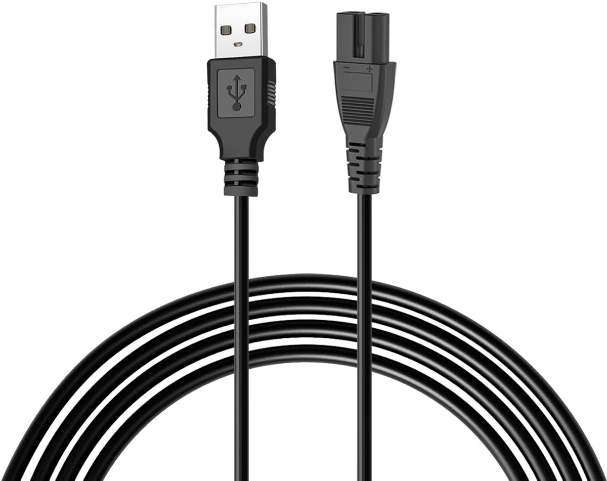 2 stuks Water Flosser USB-oplader geschikt voor Pecham Coslus Water Tanden Bleken Netsnoer Oplaadkabel