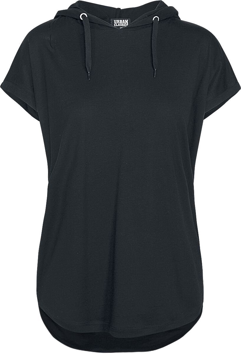 Urban Classics Sleeveless Jersey Hoodie Dames T-shirt – M Zwart