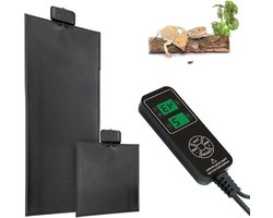 Verwarming Mat - Warmtemat Reptielen - Temperatuur Regelen - Grafeen Chip - 30x57cm - Zwart