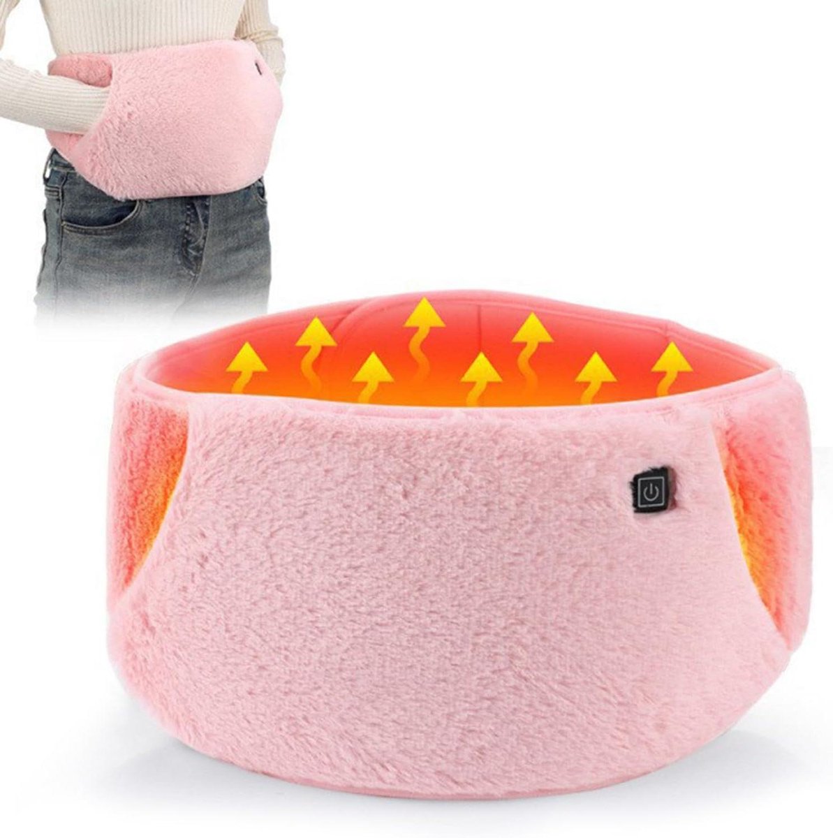 Verwarmingsgordel - Buikverwarmer - Menstruatiecomfort - Verstelbare Temperatuur - 105x20cm - Zwart