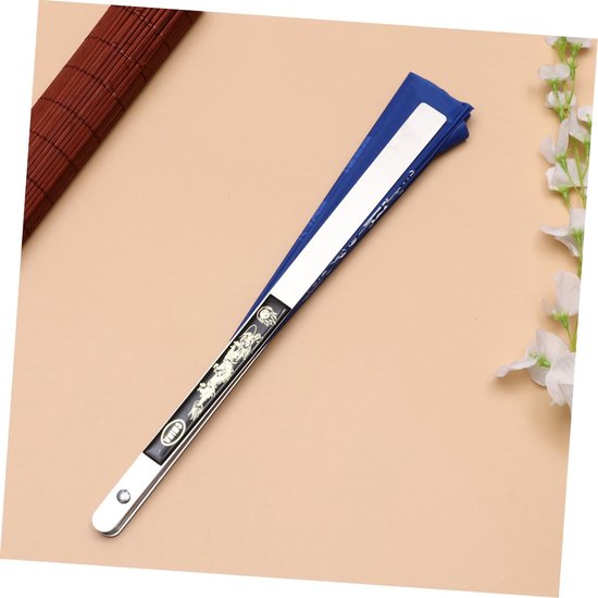 Chinese Handwaaiers - Opvouwbare Waaier - Dans Fitness - Klassiek Patroonontwerp - 62x35cm - Blauw — afbeelding 2