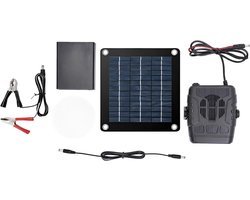 Zonnepaneel set - Draagbare verwarming - Energie besparen - Lichtgewicht ontwerp - 20W paneel - Zwart