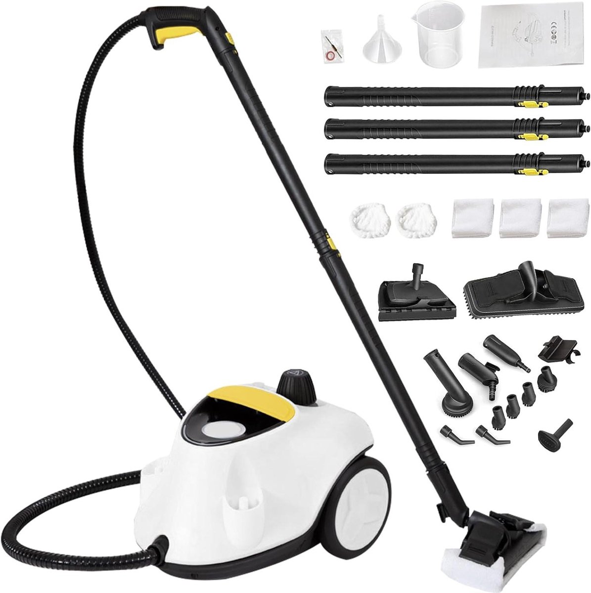 Stoomreiniger - Hete stoom reiniger - Grondig reinigen - 2100 Watt Kracht - 2.1 Liter Tank - Wit