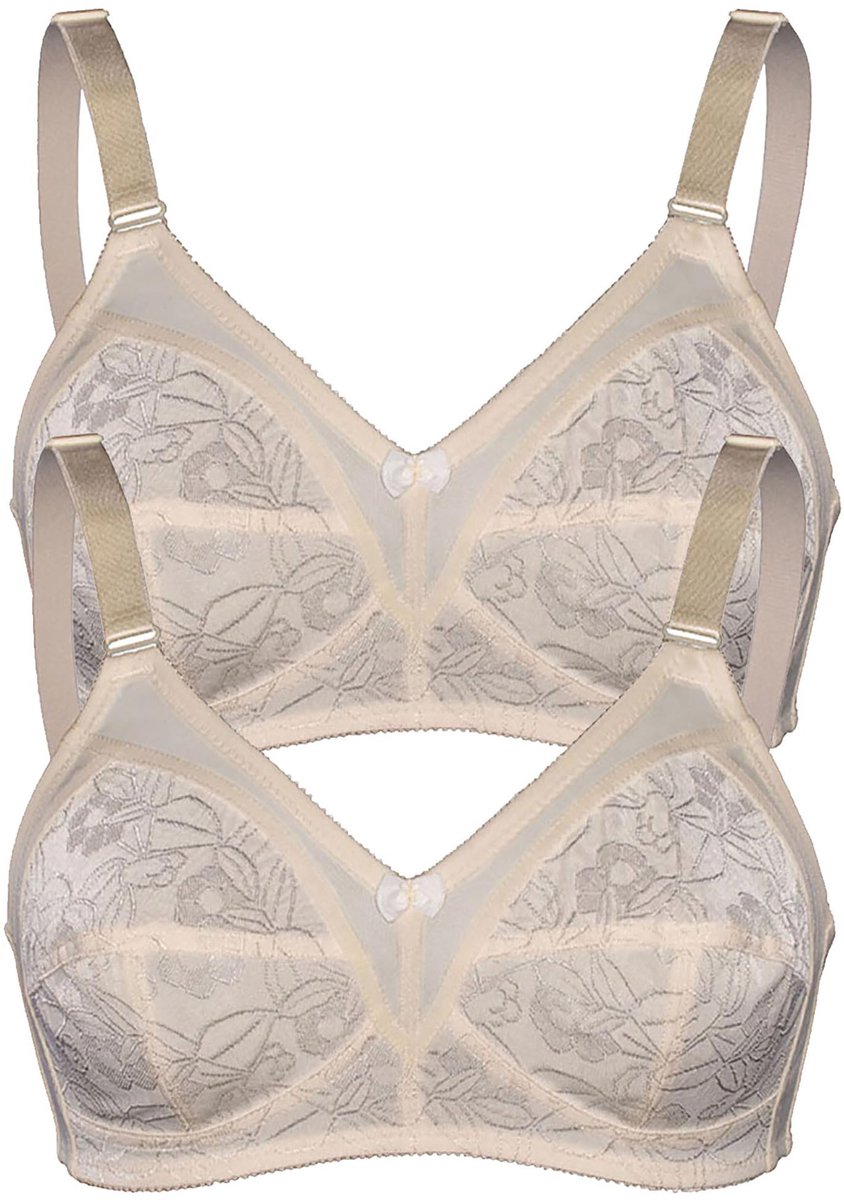 Verpakking van 2 Zachte BH GLANZEND JACQUARD