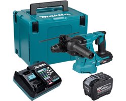 Makita HR 011 GE101 accu-combinatiehamer 40 V max. 3,3 J SDS plus Brushless + 1x accu 8,0 Ah + oplader + Makpac
