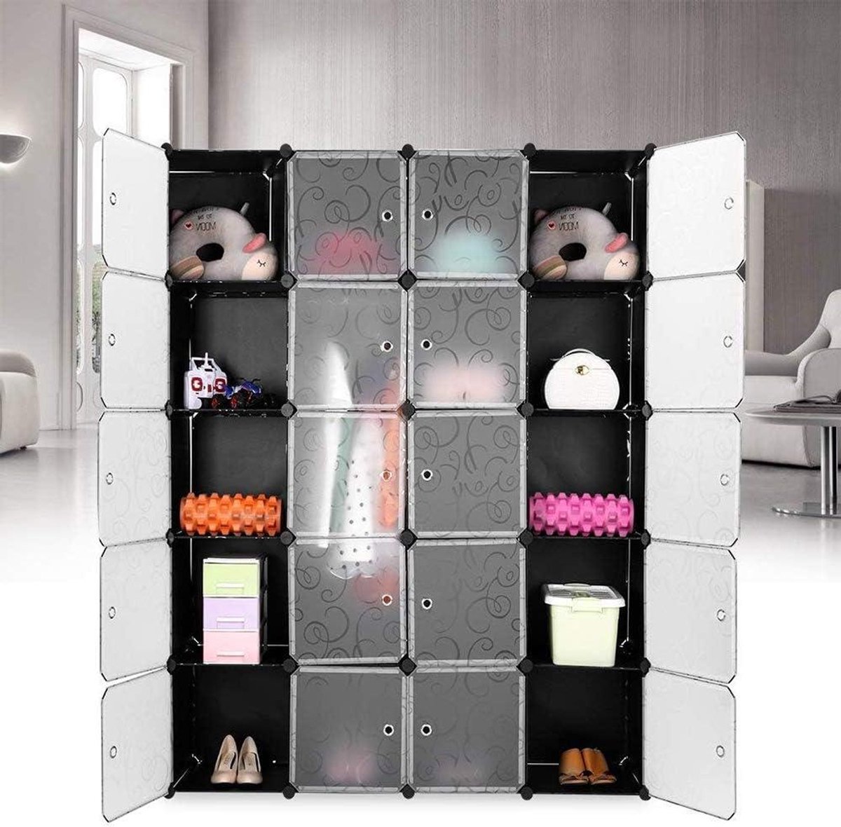 Kast Systeem - Opbergkast Modulair - Kleding Opbergen - DIY Assemblage - 182cm Hoog - Mult