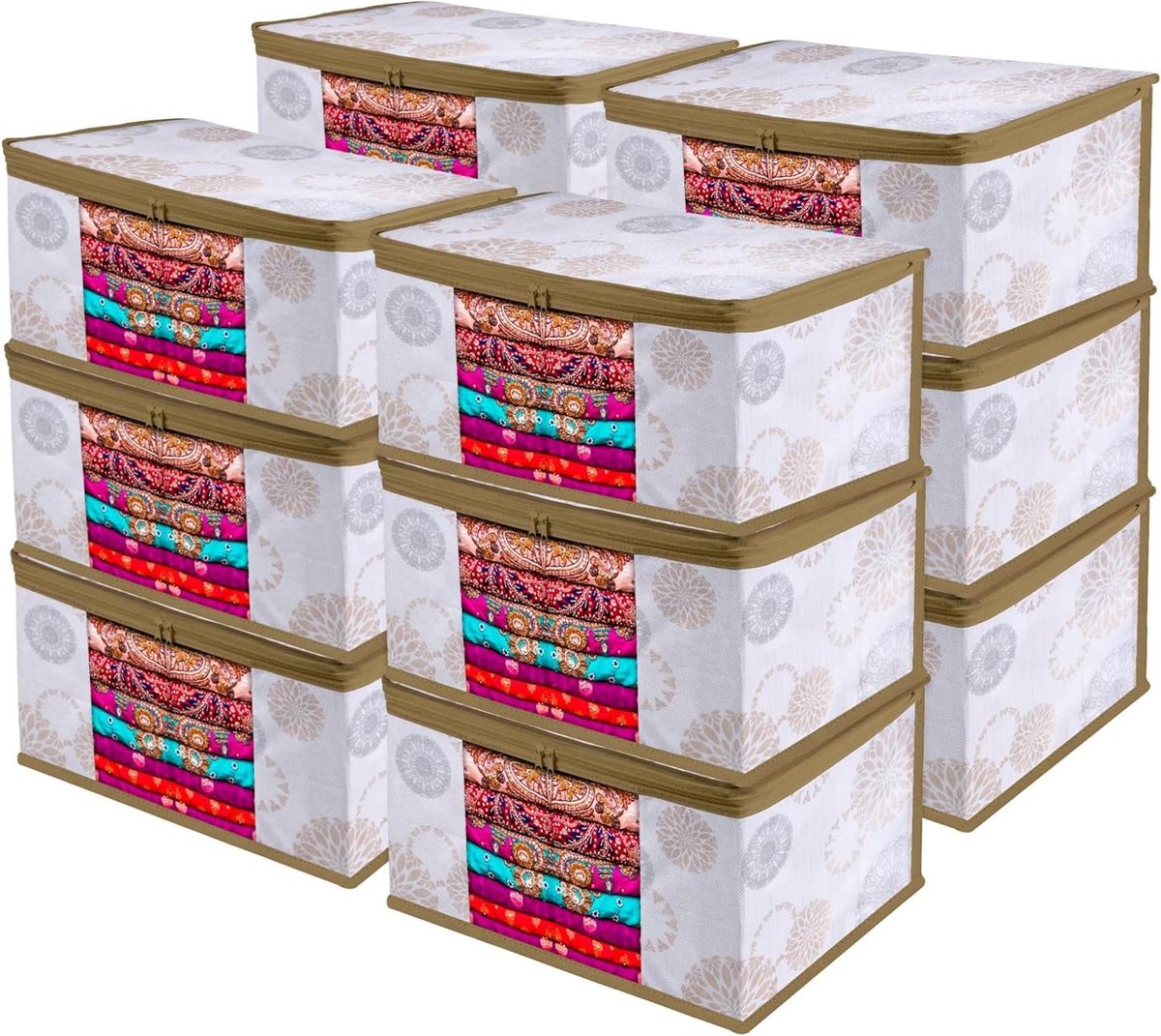 Opbergtas - Kledinghoes - Sari Beschermen - Zichtbaar Venster - 12 Stuks - Wit