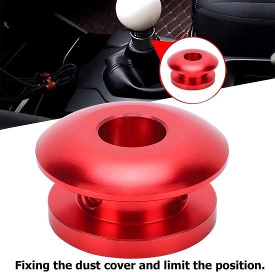 Versnellingspook Adapter - Schakelhendel Houder - Voertuig Controle - Aluminiumlegering - Universeel 12mm - Rood — afbeelding 2