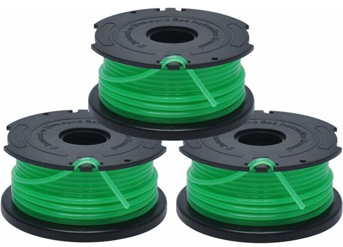 Vervangende spoelen geschikt voor grasmaaiers, automatische toevoerspoelen, 3 x 6 geschikt geschikt voorer zware nylon draad, 2 mm diageschikt geschikt voorer, 3-pack, groen.