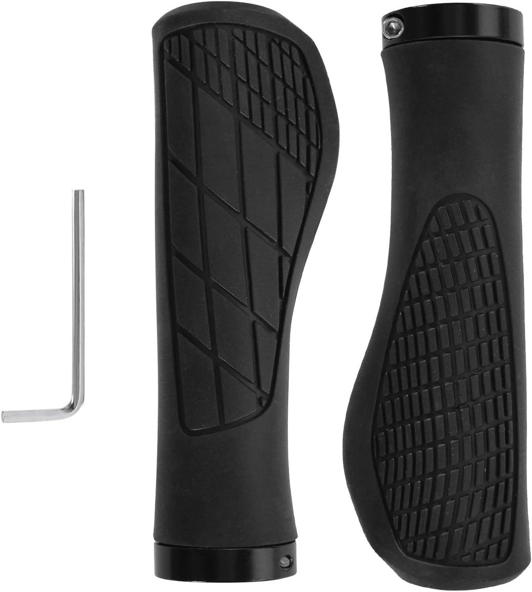 Antislip Stuurgrepen - Fiets Handgrepen - Comfortabel Fietsen - Ergonomisch Design - 222 mm - Zwart