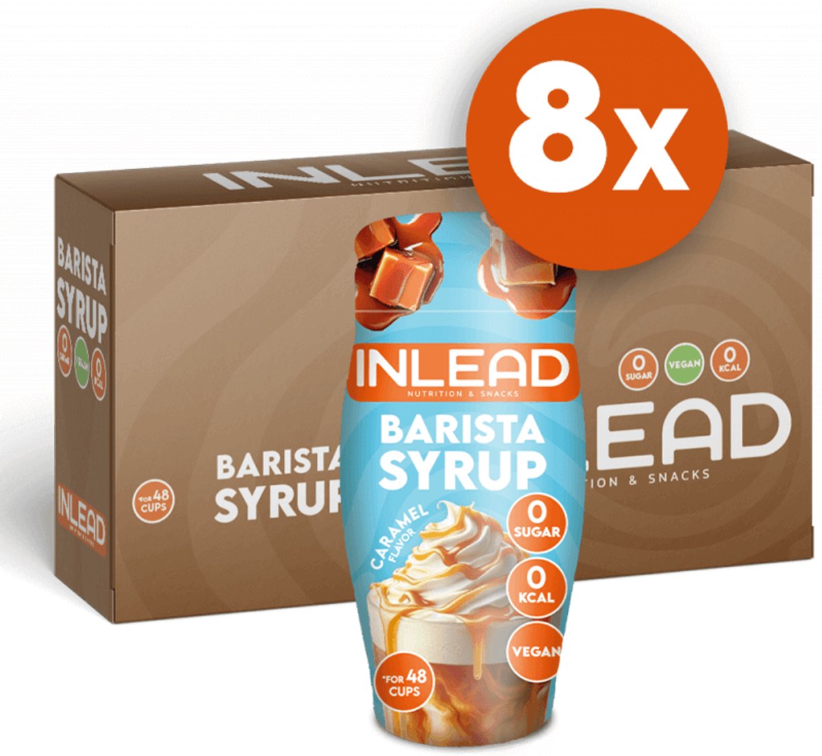 Inlead Barista Syrup (8x65ml) Caramel - Functionele voeding - Sauzen/Siropen