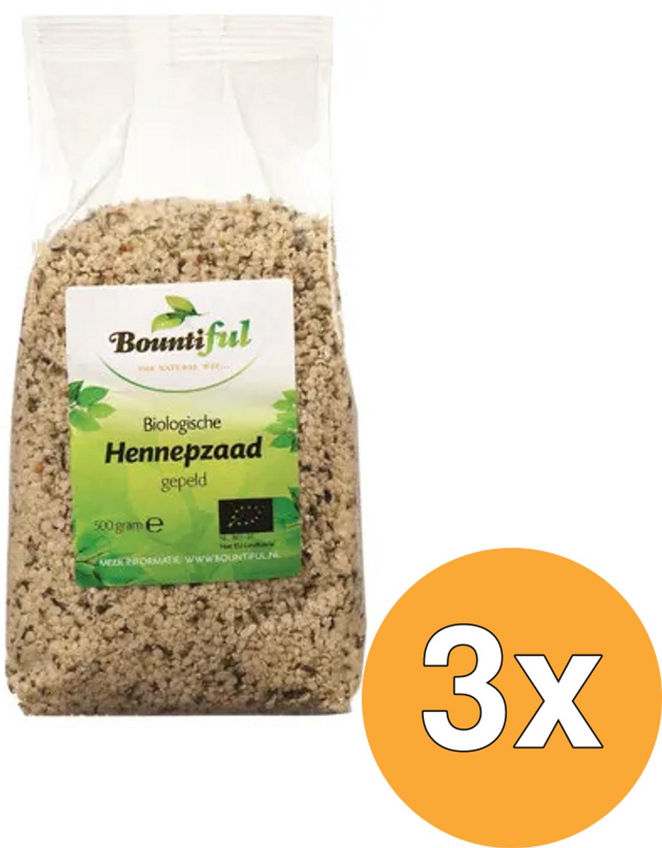 3x Bountiful Hennepzaad Bio (500 gr)