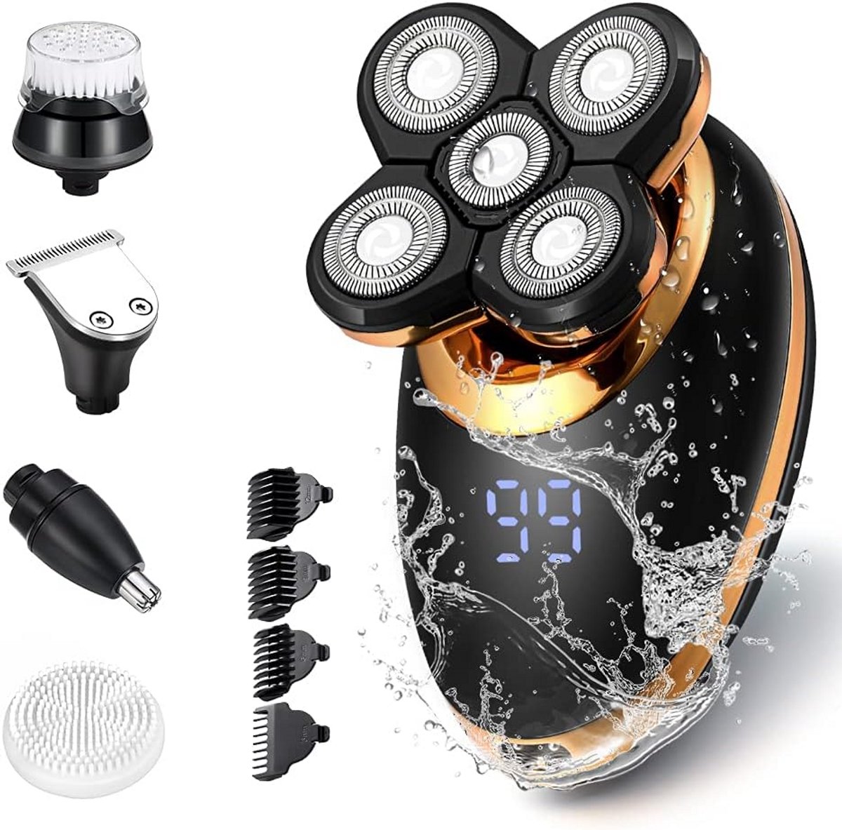 Multifunctioneel 5-in-1 Elektrisch Scheerapparaat voor Mannen - Waterdicht en Draadloos