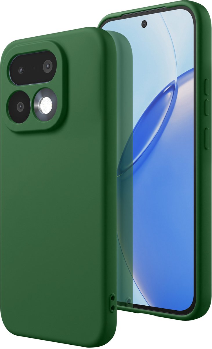 Avizar Hoesje Geschikt voor Realme 16 Pro Soft Touch Silicone Fast Cover, Groen