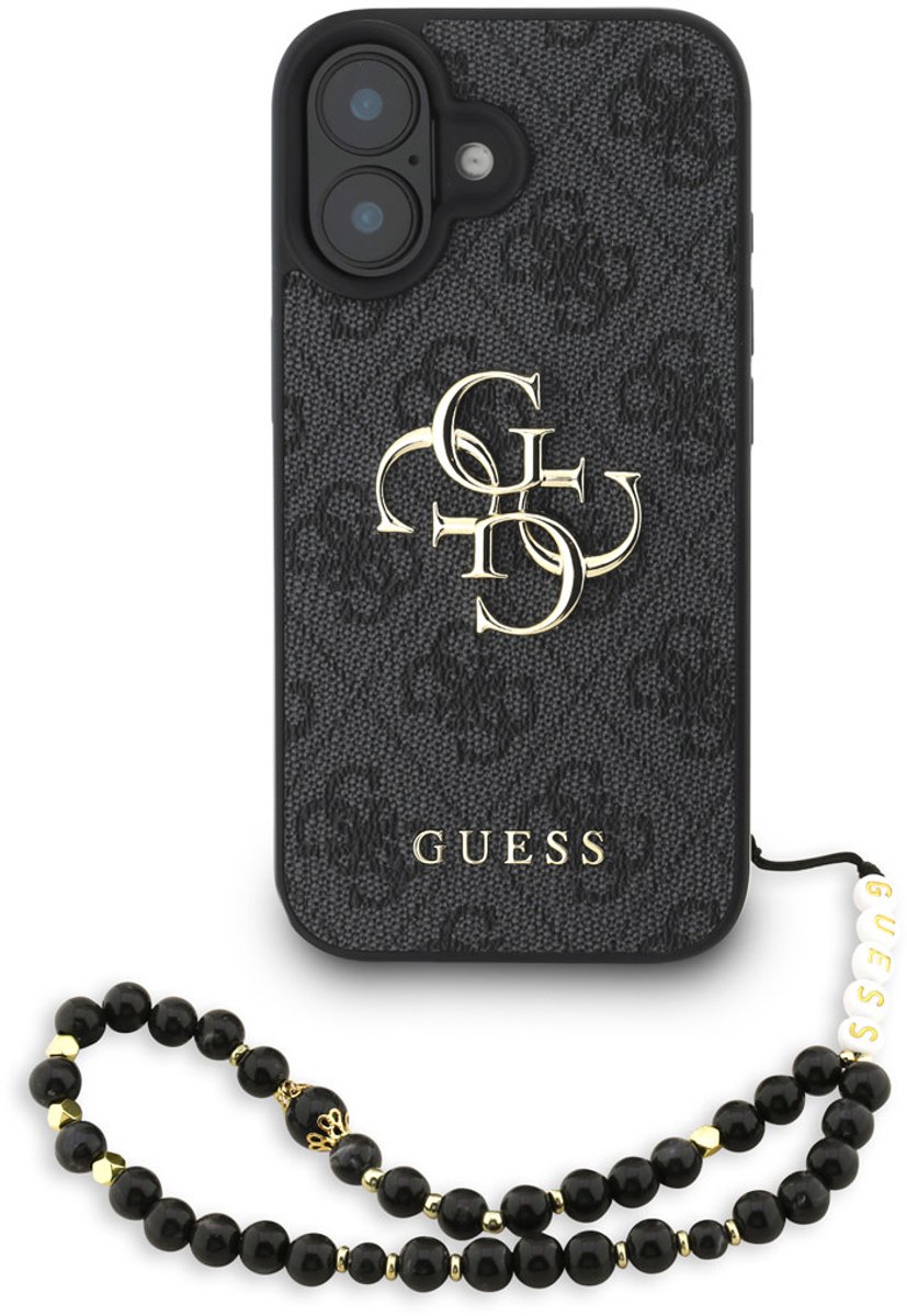 Guess telefoonhoesje voor iPhone 16 - MagSafe - Zwart