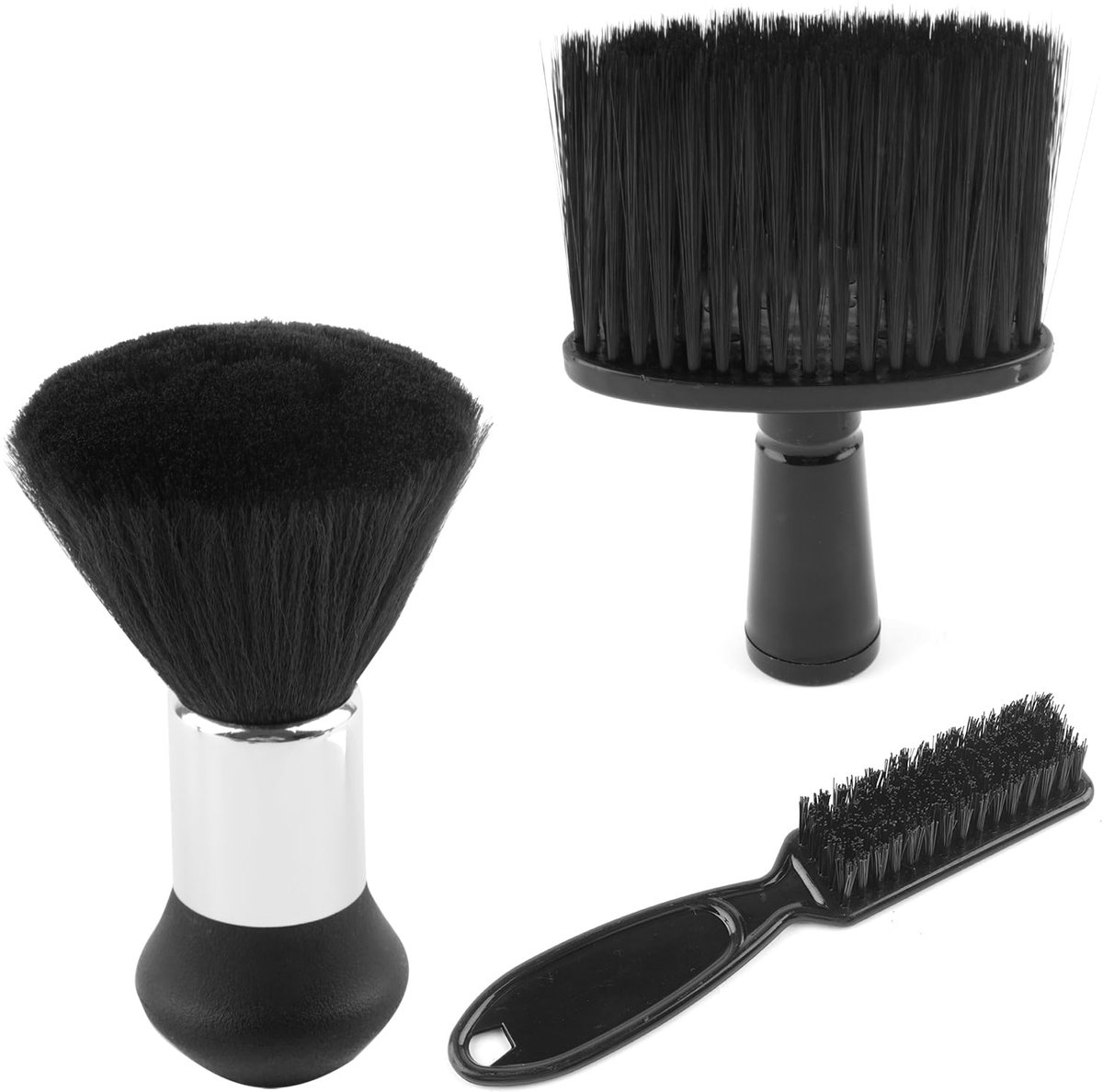 carmdering - Nekborstel - Haarverwijderingsborstel - Reinigingsset - Verwijdert Overtollig Haar - Huidvriendelijk Nylon - Duurzaam Vezelmateriaal - Stabiele Cilindrische Greep - Ideaal Voor Salon En Thuisgebruik - 3 Stuks