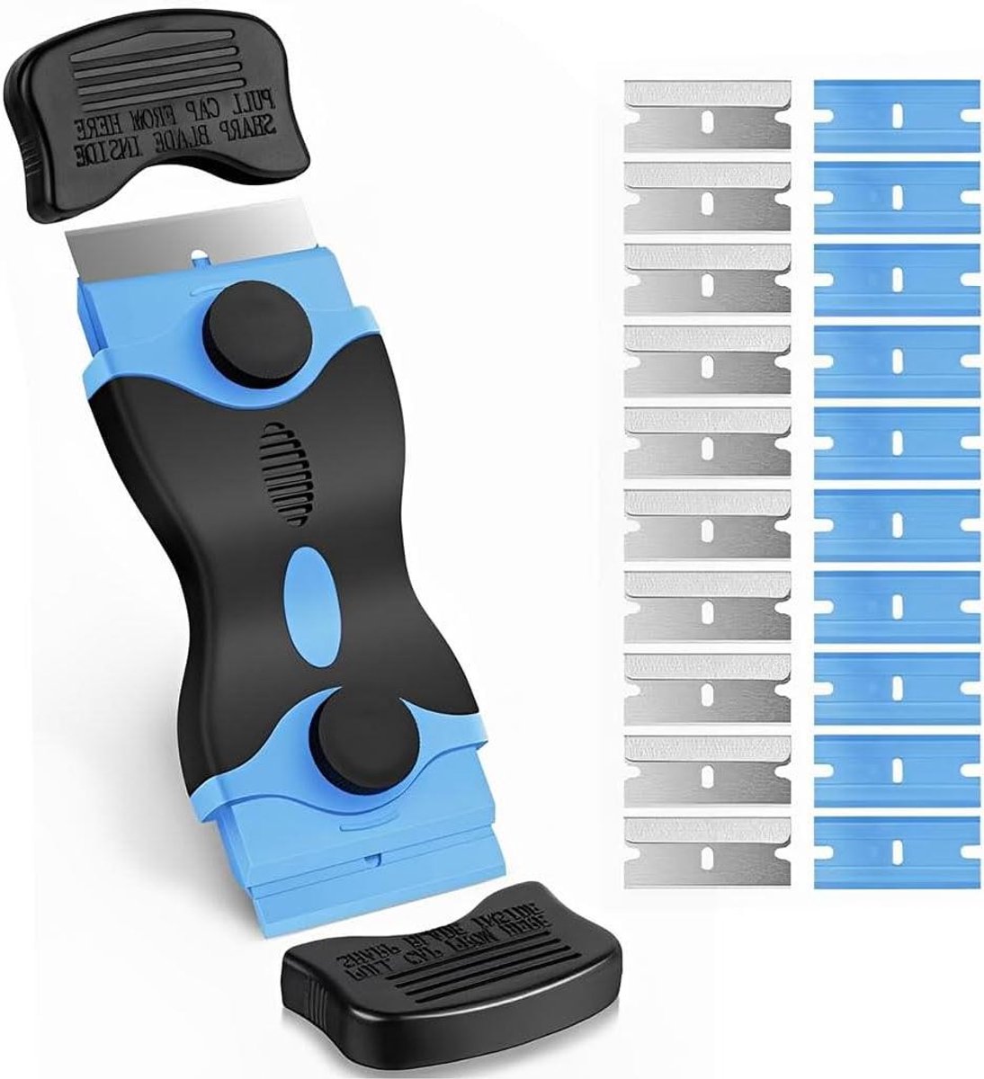 Keramische Schraper - Spatel Dubbele Kop - Koken en Knutselen - Dubbele Kop - 16.5 cm - Blauw