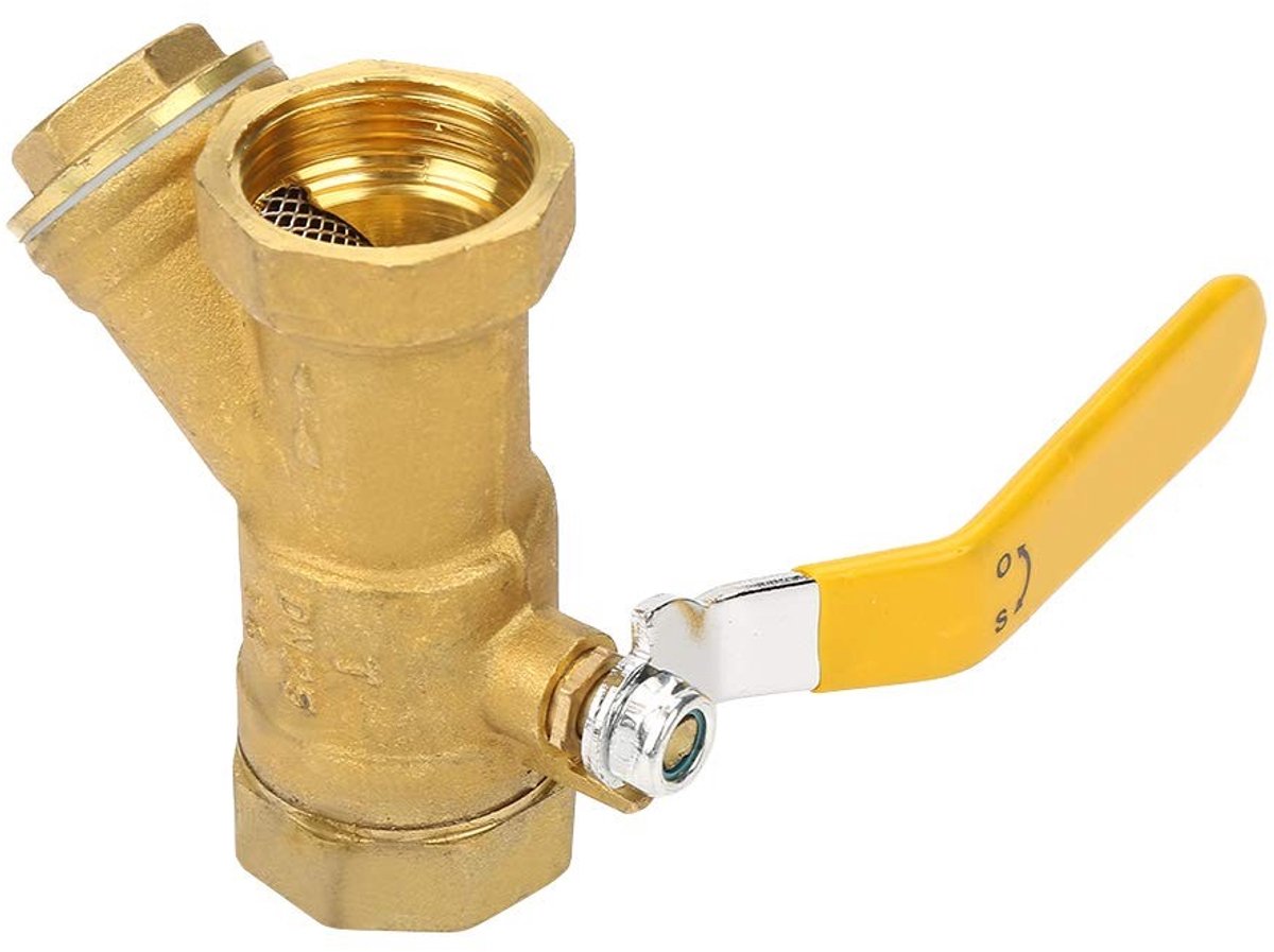 aladdien - Y Type Kogelkraan - Messing Kogelkraan - Duurzaam en Betrouwbaar - 1 Inch - Water Gas Olie - Hoogwaardige Kwaliteit - Geschikt voor Diver...