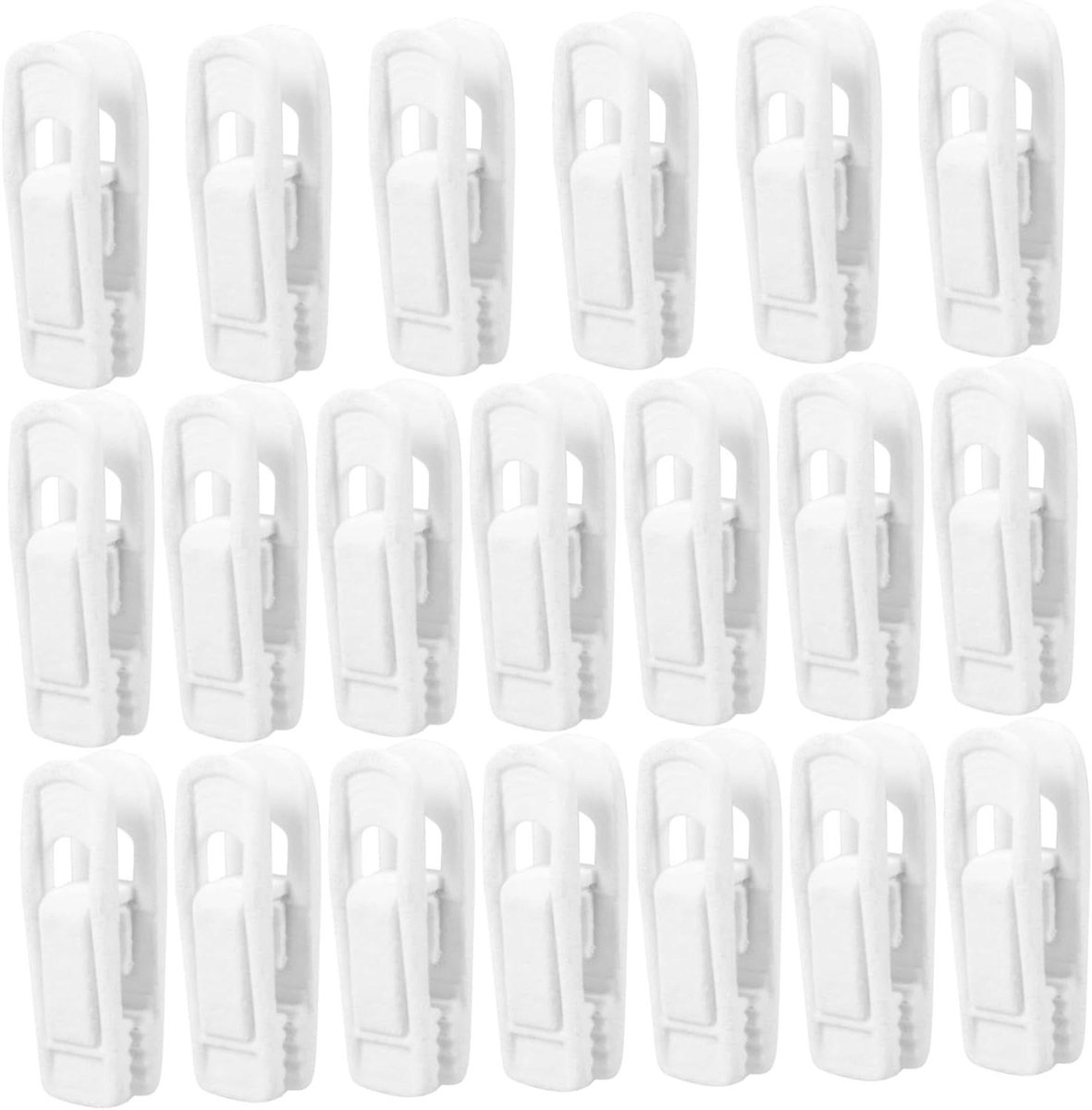 Hangerclips - Kledingclips - Kast Organiseren - Naadloos Ontwerp - 20 Stuks - Wit