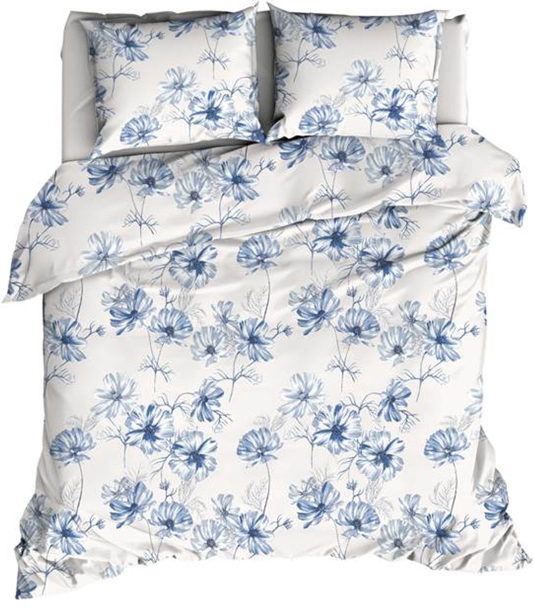 Romanette Filippa Dekbedovertrek - Tweepersoons - 200x200/220 cm - Blauw