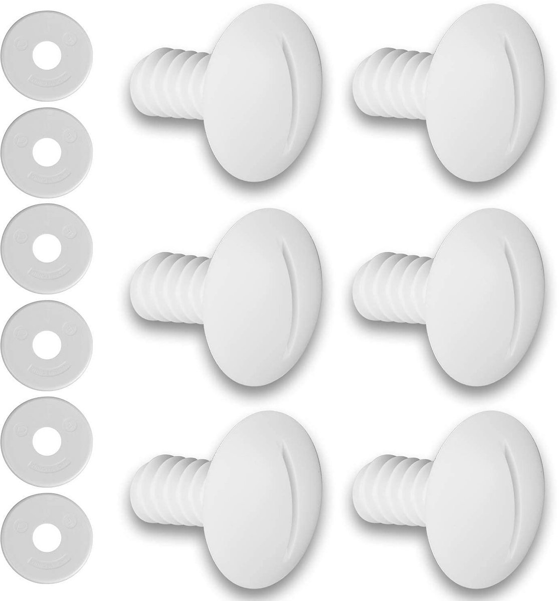 aladdien - Plastic Wiel Schroeven - Vervangende Onderdelen - Wit - Pool Cleaner Accessoires - Geschikt voor Polaris 180/280 - C55 C-55