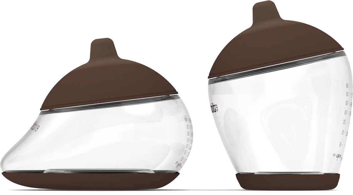 Emulait Starterkit - Classic Babyfles + Anatomy Babyfles - Kleur: Rich - Maat: 1 - 240 ml - Incl. flessenborstel - borstvormig