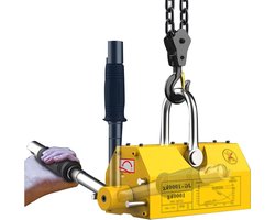 Magnetische Lifter - Hefmagneten Staal - Metaal Tillen - Verbrede U-groef - 400kg Capaciteit - Zilver