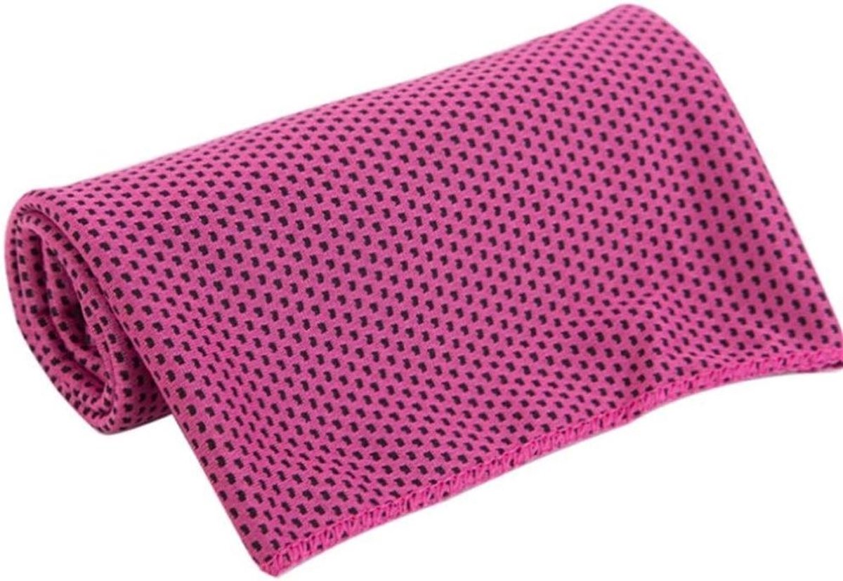 Sport Handdoek - Sneldrogende Doek - Fitness Zweet Opnemen - Zeer Absorberend - 30x90cm - Rose Rood