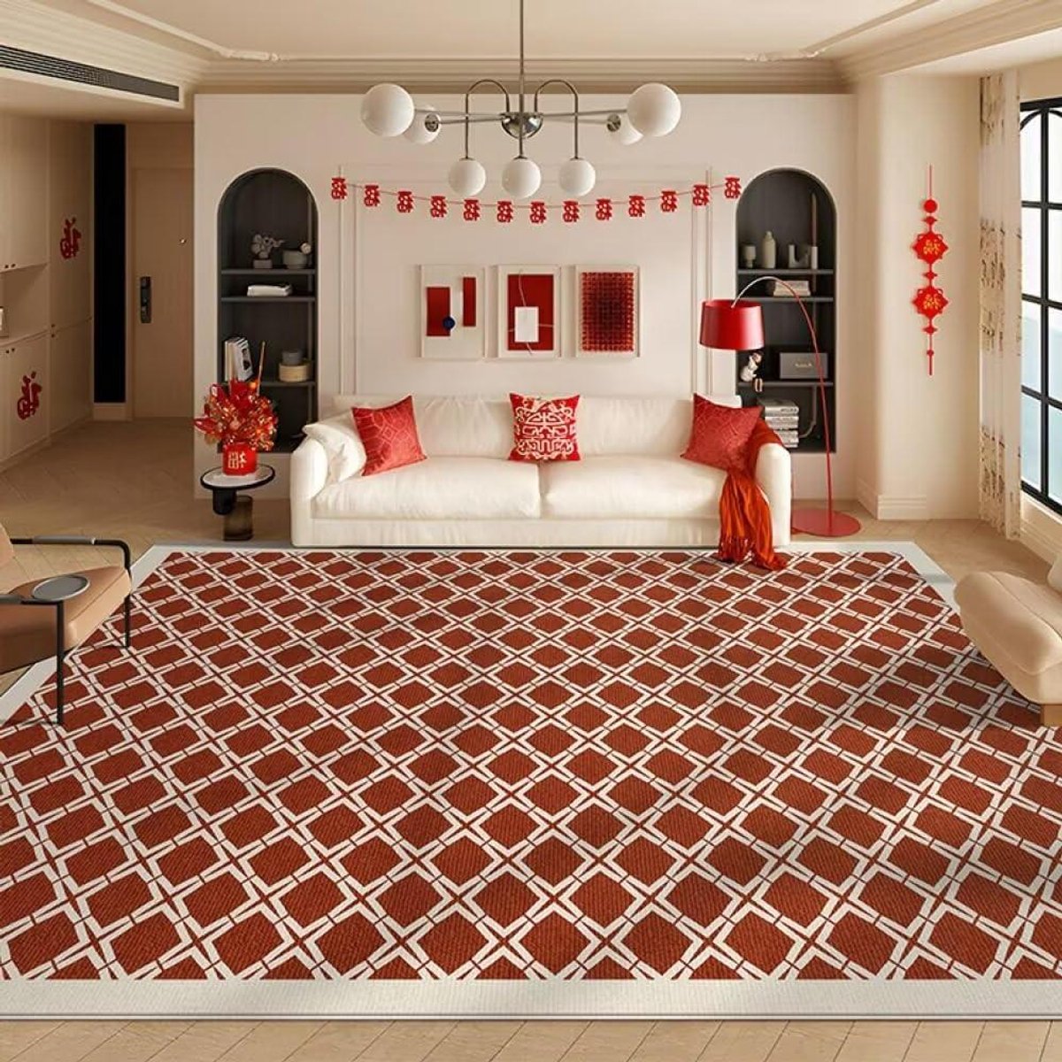 Vloerkleed - Zachte vloerbedekking - Woonkamer decoratie - Slijtvast en vervaagt niet - 12