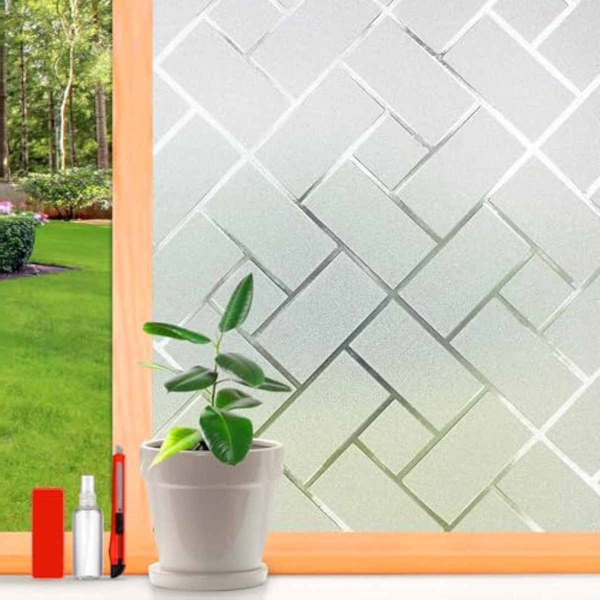 Raamfolie - Privacy folie - Meer privacy - Statisch hechtend - 445 cm x 200 cm - Wit