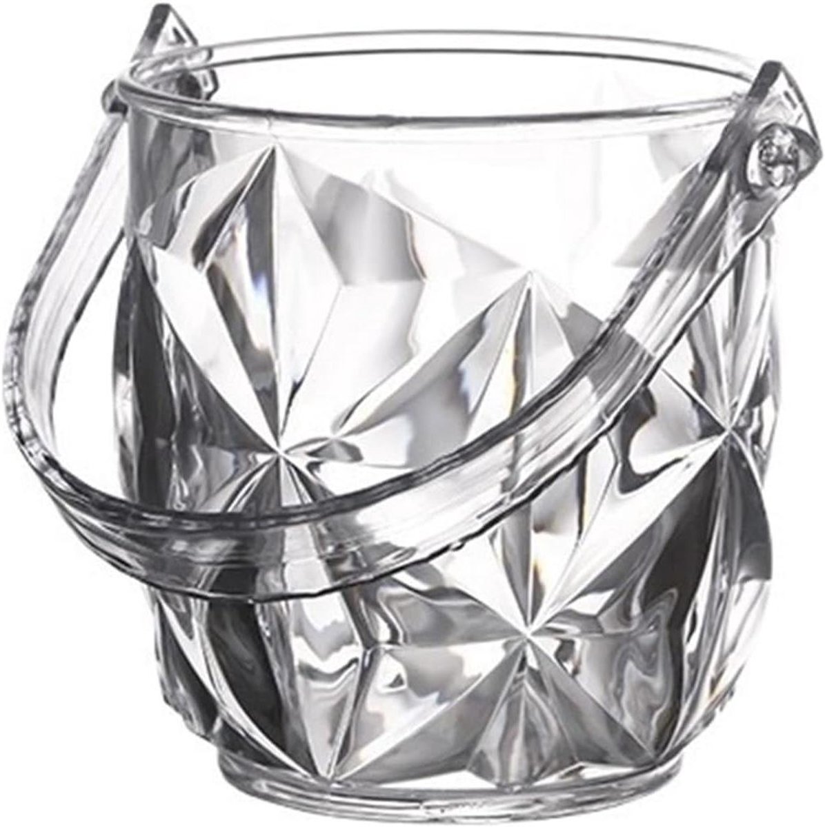 Acryl ijsemmer - Champagne koeler - Feestelijke presentatie - Met handvat - 1200ml - Transparant