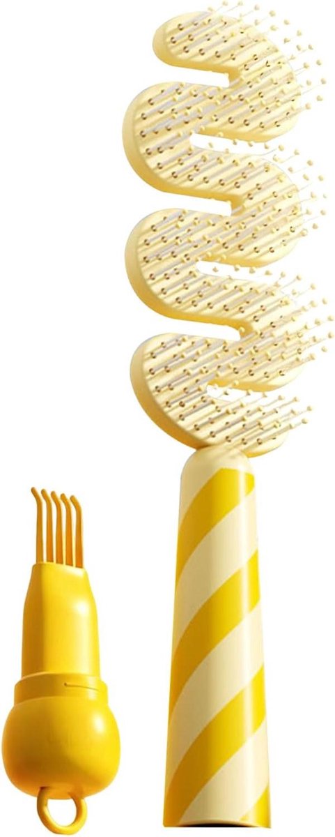 Definitieborstel Haar - Ontwarborstel Krullen - Haar Styling - Antislip Handgreep - 25 cm - Zwart
