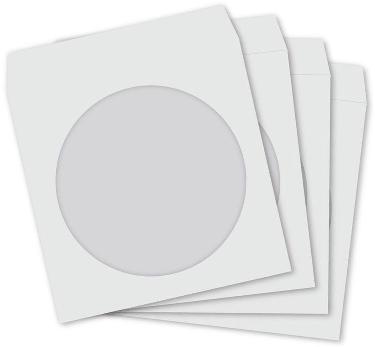 ONF3 - CD/DVD Hoezen - 100 Stuks - Met Venster en Flap - Perfect voor Archivering - White - Beschermend en Ruimtebesparend - Geschikt voor Opsla...