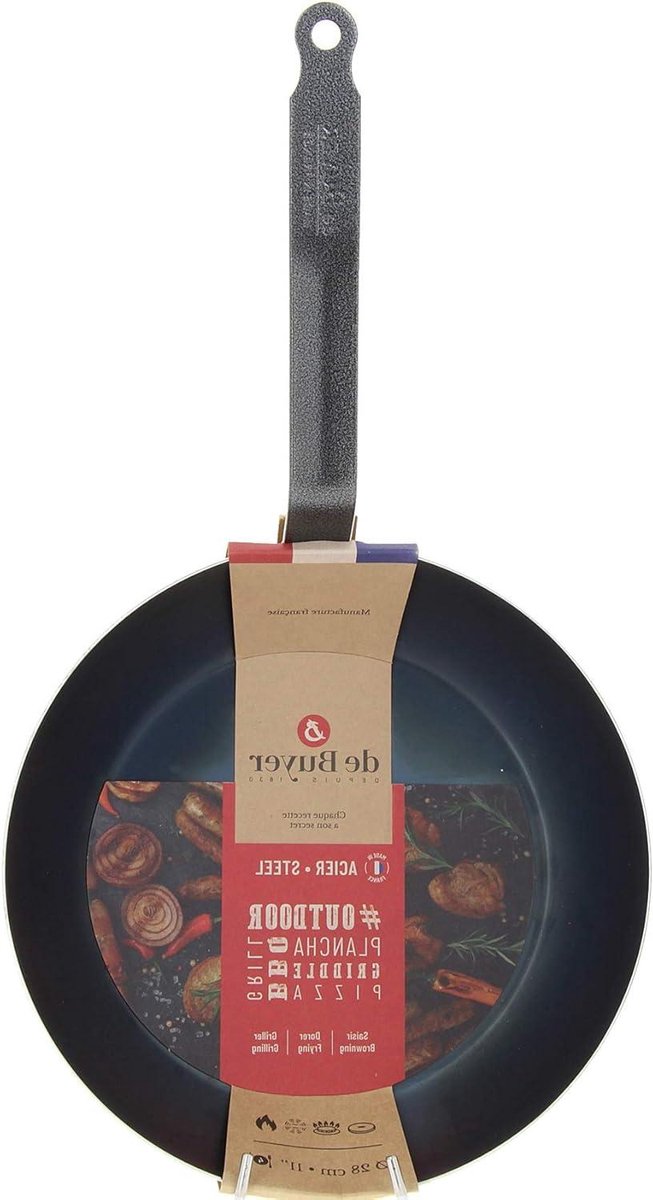 Koekenpan - Koekenpan Staal - Vlees Braden - Gelegeerd Staal - 28 cm - Blauw