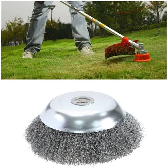 aladdien - Onkruidborstel - Fijne Staaldraad - Duurzaam en robuust - 8 Inch - Onkruid Cutter - Geschikt voor tuin en gazon - Grasmaaier accessoire van Aladdien — afbeelding 5