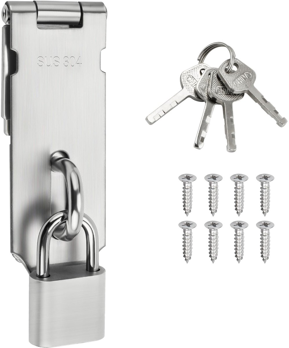 aladdien - Gate Lock - Corrosiebestendig - Weerbestendig - Hangslot - Veiligheid voor schuur en garage - Ideaal voor deuren en hekken
