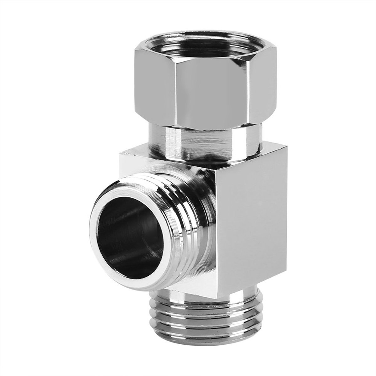 aladdien - Messing T Vorm Adapter - Douche Systeem Component - Sterk en Duurzaam - G1/2 Inch - Water Omvormer - Geschikt voor Toilet en Bidet